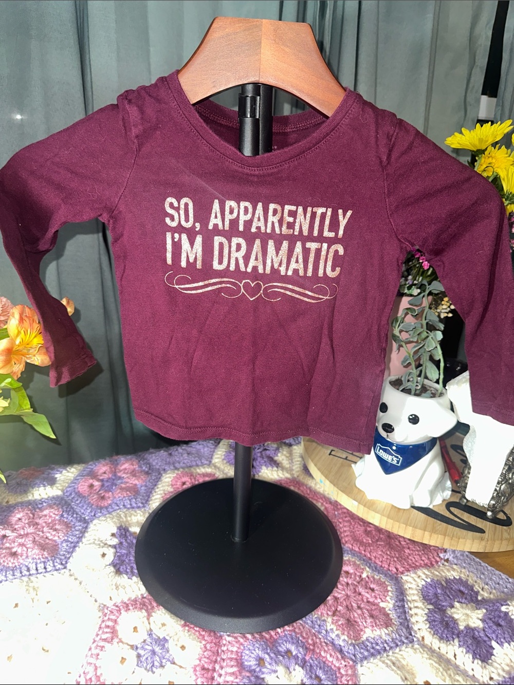 🎉The Children's Place Long-Sleeve Graphic Tee - Burgundy. C208